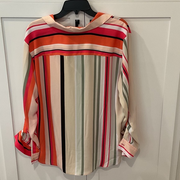 Striped Button-Up Blouse - Picture 3 of 3